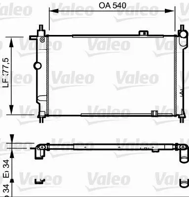 Kühler, Motorkühlung VALEO 730993 Bild Kühler, Motorkühlung VALEO 730993