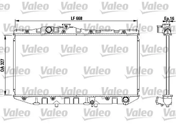 Kühler, Motorkühlung VALEO 731098