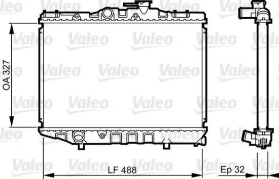 Kühler, Motorkühlung VALEO 731122 Bild Kühler, Motorkühlung VALEO 731122