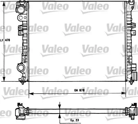 Kühler, Motorkühlung VALEO 731166