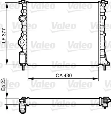 Kühler, Motorkühlung VALEO 731378 Bild Kühler, Motorkühlung VALEO 731378