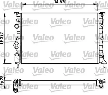 Kühler, Motorkühlung VALEO 731379