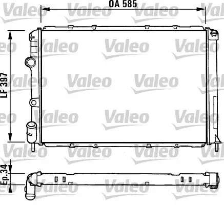 Kühler, Motorkühlung VALEO 731380 Bild Kühler, Motorkühlung VALEO 731380