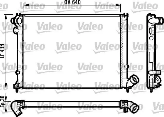 Kühler, Motorkühlung VALEO 731383