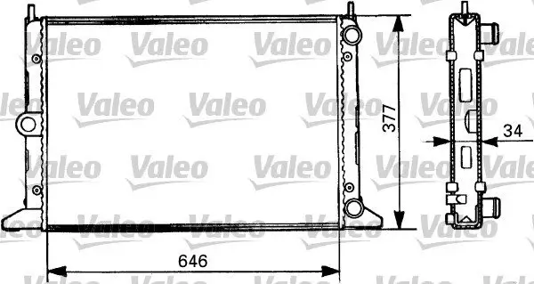 Kühler, Motorkühlung VALEO 731386
