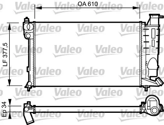 Kühler, Motorkühlung VALEO 731389