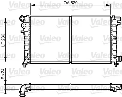 Kühler, Motorkühlung VALEO 731530 Bild Kühler, Motorkühlung VALEO 731530