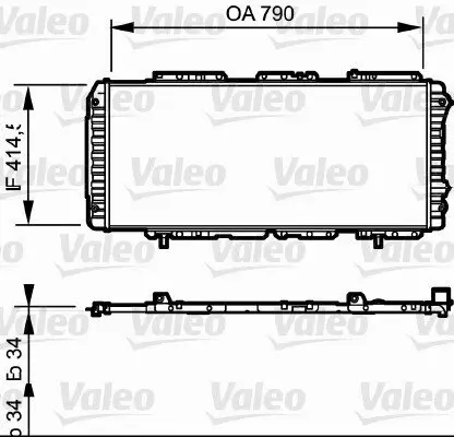Kühler, Motorkühlung VALEO 731611 Bild Kühler, Motorkühlung VALEO 731611