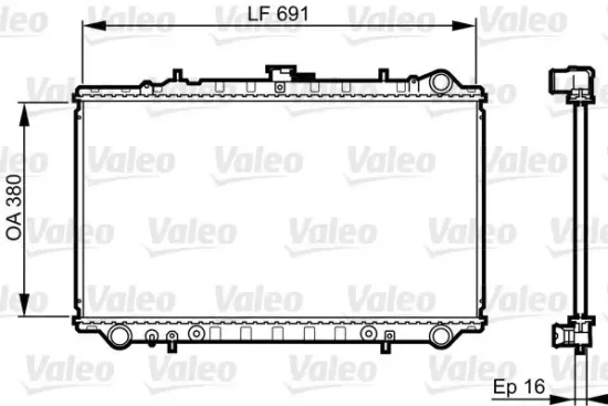 Kühler, Motorkühlung VALEO 731657 Bild Kühler, Motorkühlung VALEO 731657