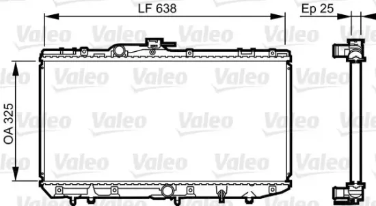 Kühler, Motorkühlung VALEO 731688 Bild Kühler, Motorkühlung VALEO 731688