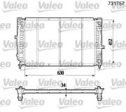 Kühler, Motorkühlung VALEO 731757