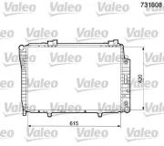 Kühler, Motorkühlung VALEO 731808