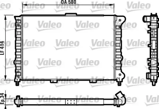 Kühler, Motorkühlung VALEO 732012 Bild Kühler, Motorkühlung VALEO 732012