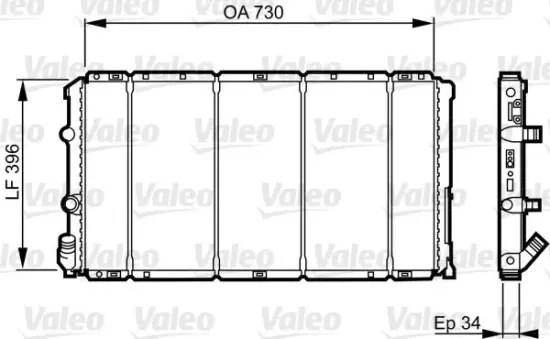 Kühler, Motorkühlung VALEO 732050 Bild Kühler, Motorkühlung VALEO 732050