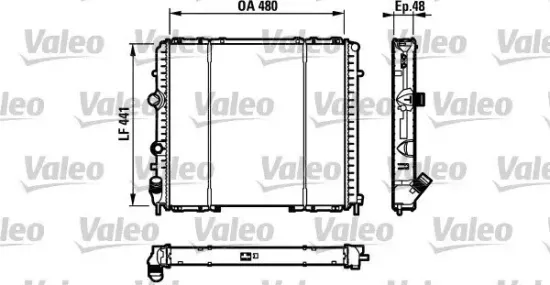 Kühler, Motorkühlung VALEO 732072 Bild Kühler, Motorkühlung VALEO 732072
