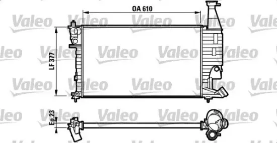Kühler, Motorkühlung VALEO 732563 Bild Kühler, Motorkühlung VALEO 732563