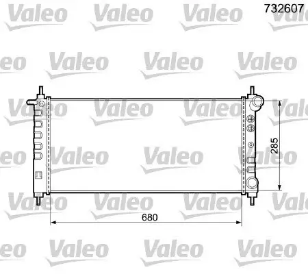 Kühler, Motorkühlung VALEO 732607 Bild Kühler, Motorkühlung VALEO 732607