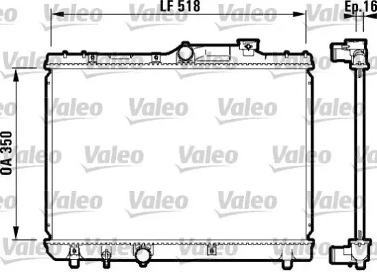 Kühler, Motorkühlung VALEO 732614 Bild Kühler, Motorkühlung VALEO 732614