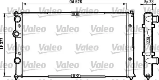 Kühler, Motorkühlung VALEO 732710 Bild Kühler, Motorkühlung VALEO 732710