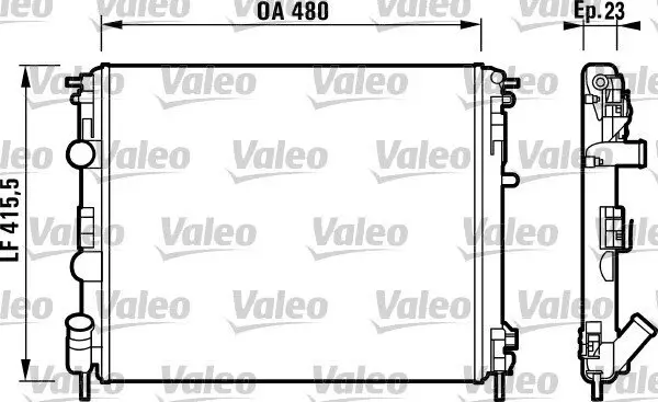 Kühler, Motorkühlung VALEO 732721