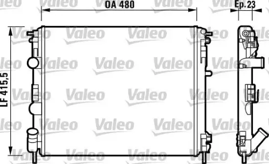 Kühler, Motorkühlung VALEO 732721 Bild Kühler, Motorkühlung VALEO 732721