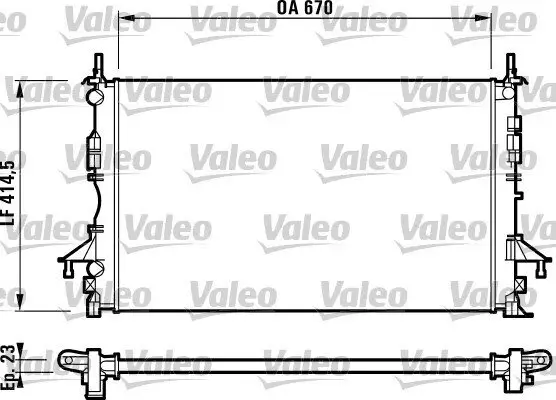 Kühler, Motorkühlung VALEO 732827