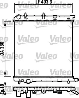 Kühler, Motorkühlung VALEO 732831 Bild Kühler, Motorkühlung VALEO 732831