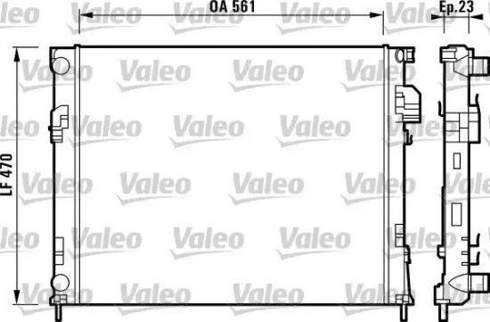 Kühler, Motorkühlung VALEO 732853 Bild Kühler, Motorkühlung VALEO 732853