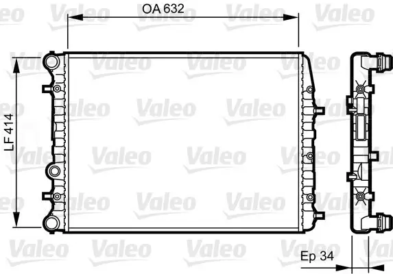 Kühler, Motorkühlung VALEO 732864