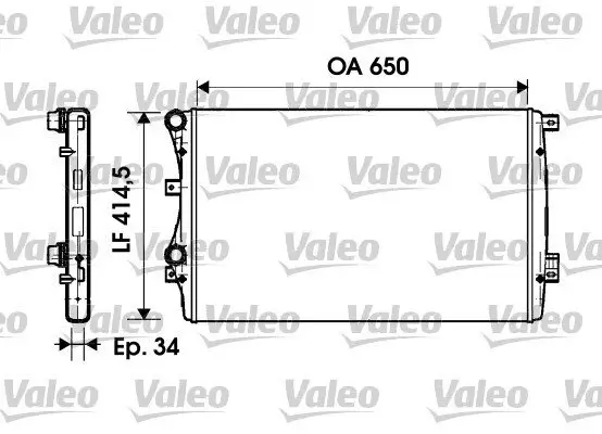 Kühler, Motorkühlung VALEO 732872