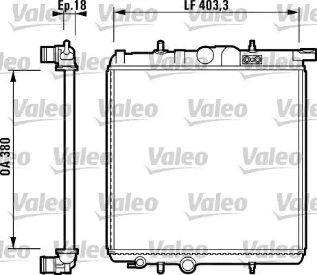 Kühler, Motorkühlung VALEO 732885