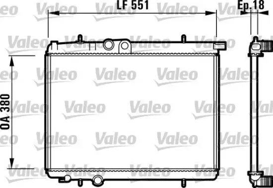 Kühler, Motorkühlung VALEO 732886 Bild Kühler, Motorkühlung VALEO 732886