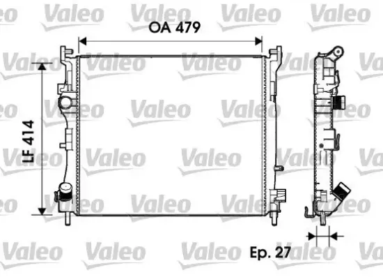 Kühler, Motorkühlung VALEO 732960 Bild Kühler, Motorkühlung VALEO 732960