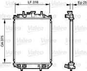 Kühler, Motorkühlung VALEO 734106