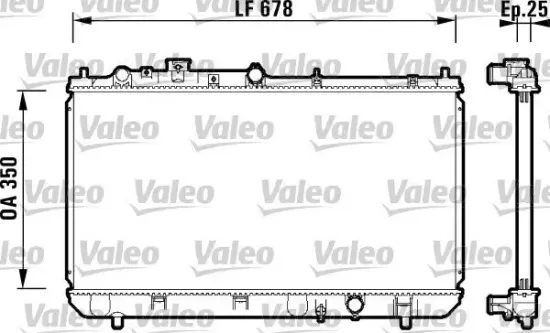 Kühler, Motorkühlung VALEO 734122 Bild Kühler, Motorkühlung VALEO 734122