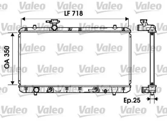 Kühler, Motorkühlung VALEO 734165 Bild Kühler, Motorkühlung VALEO 734165