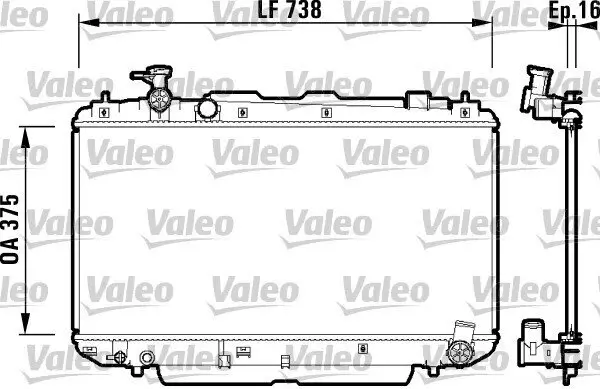 Kühler, Motorkühlung VALEO 734182