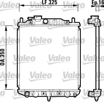 Kühler, Motorkühlung VALEO 734209 Bild Kühler, Motorkühlung VALEO 734209