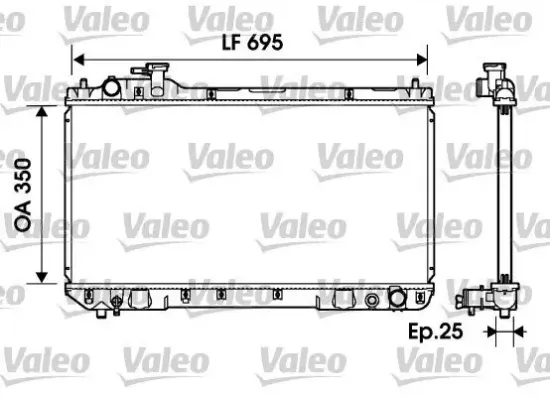 Kühler, Motorkühlung VALEO 734216 Bild Kühler, Motorkühlung VALEO 734216