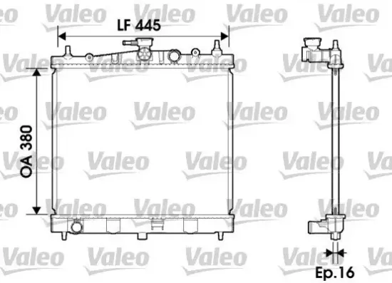 Kühler, Motorkühlung VALEO 734246 Bild Kühler, Motorkühlung VALEO 734246