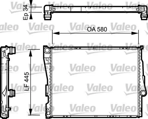 Kühler, Motorkühlung VALEO 734276 Bild Kühler, Motorkühlung VALEO 734276