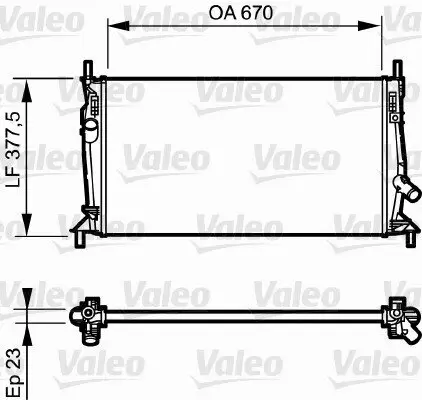 Kühler, Motorkühlung VALEO 734320 Bild Kühler, Motorkühlung VALEO 734320