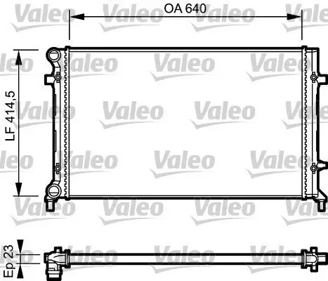 Kühler, Motorkühlung VALEO 734332 Bild Kühler, Motorkühlung VALEO 734332