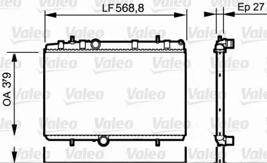 Kühler, Motorkühlung VALEO 734338 Bild Kühler, Motorkühlung VALEO 734338