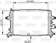 Kühler, Motorkühlung VALEO 734380