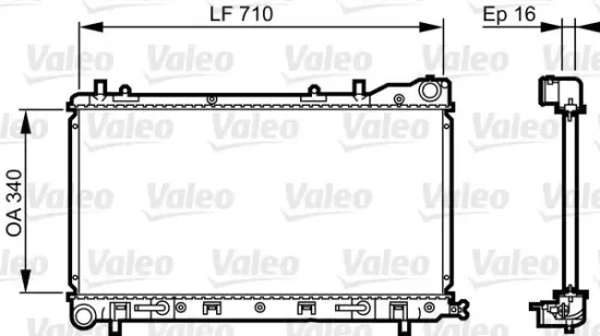 Kühler, Motorkühlung VALEO 734405 Bild Kühler, Motorkühlung VALEO 734405