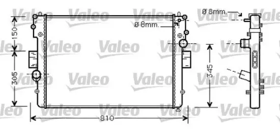 Kühler, Motorkühlung VALEO 734448 Bild Kühler, Motorkühlung VALEO 734448