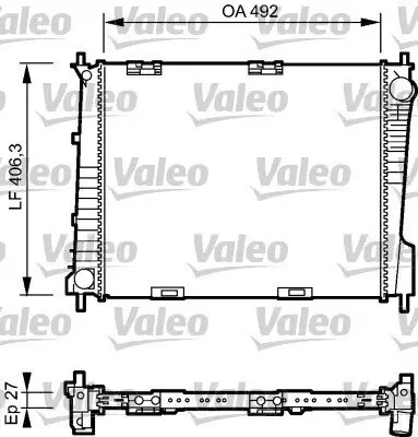 Kühler, Motorkühlung VALEO 734462