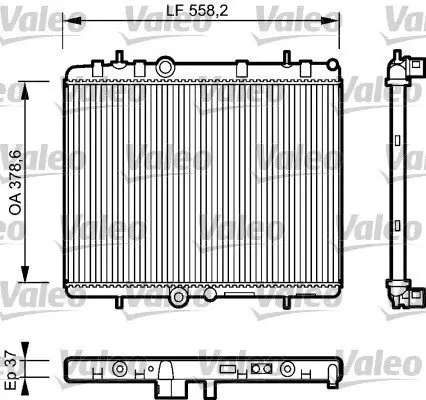 Kühler, Motorkühlung VALEO 734463 Bild Kühler, Motorkühlung VALEO 734463