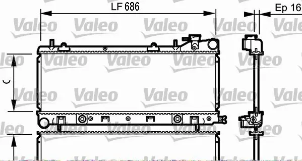 Kühler, Motorkühlung VALEO 734577 Bild Kühler, Motorkühlung VALEO 734577